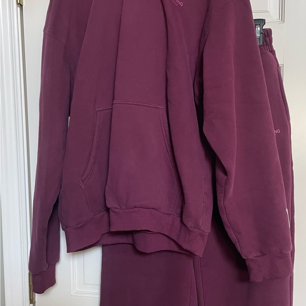 Comfort Burgundy Hoodie and Sweatpants Set